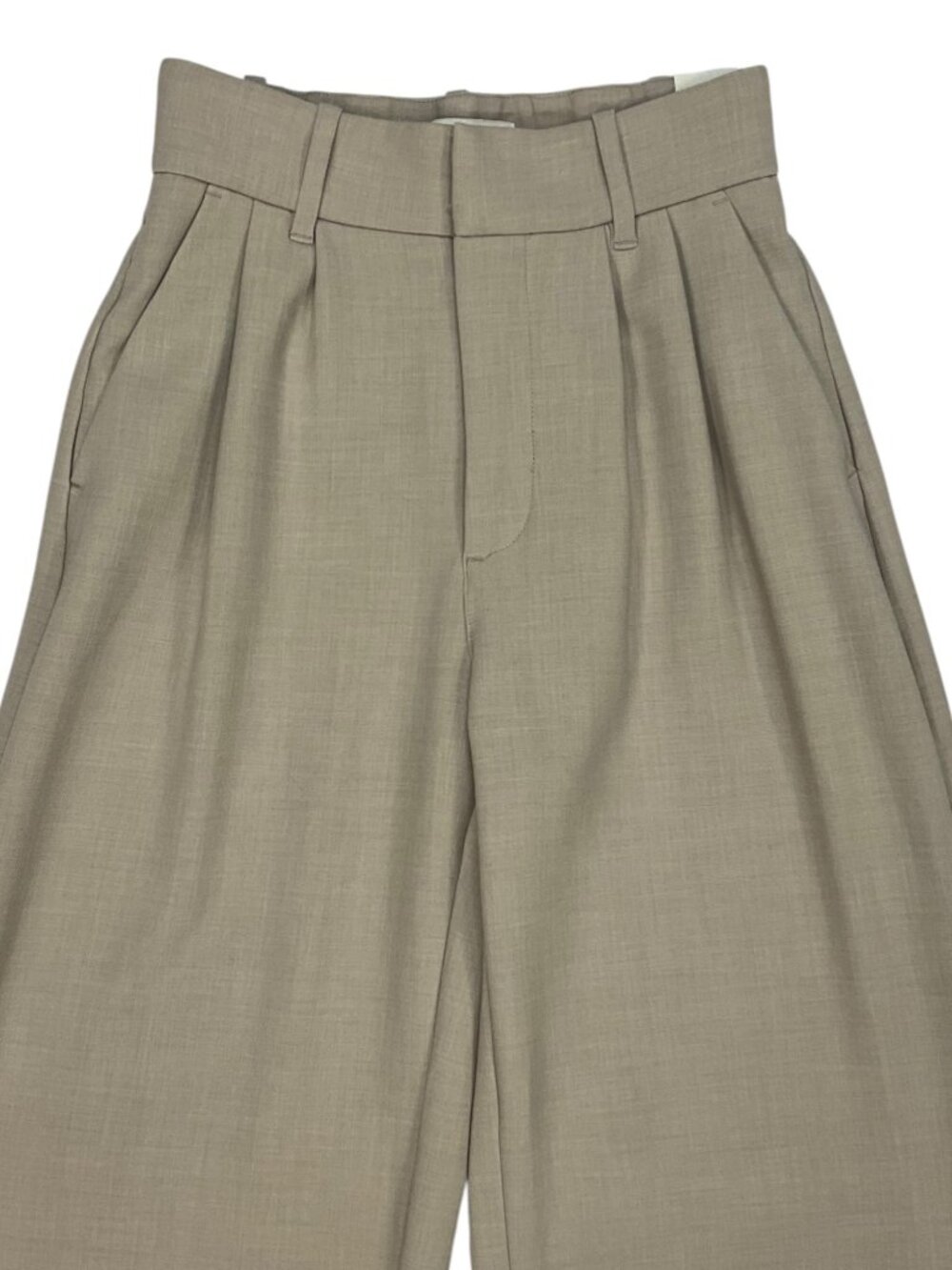 Abercrombie & Fitch A&F Sloane Tailored Wide Leg Pant XXS Short Cream NEW - Picture 7 of 12